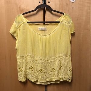 Abercombie and Fitch Yellow Crop Top
